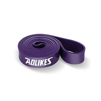 AOLIKES 重訓健身瑜珈彈力拉力帶208cm 紫 16-39kg 阻力帶拉力圈 高彈力乳膠 彈性