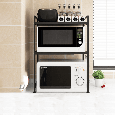 【居家生活Easy Buy】可伸縮廚房電器置物收納架 廚房收納架 微波爐置物架(單層)