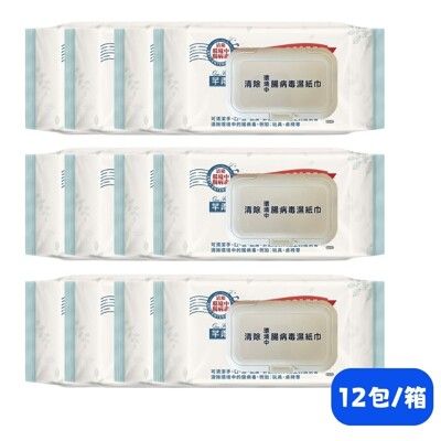【芊柔】清除腸病毒濕紙巾80抽(加蓋)12包/箱