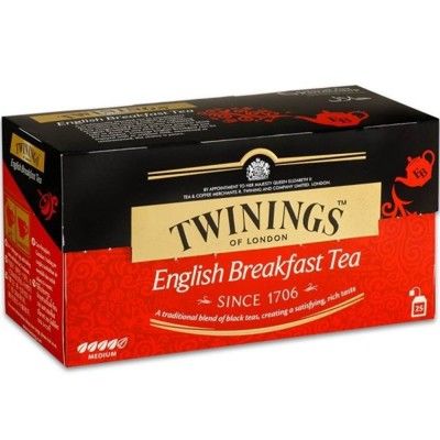 英國唐寧茶 twinings-英倫早餐茶包 english breakfast tea 2g*25入