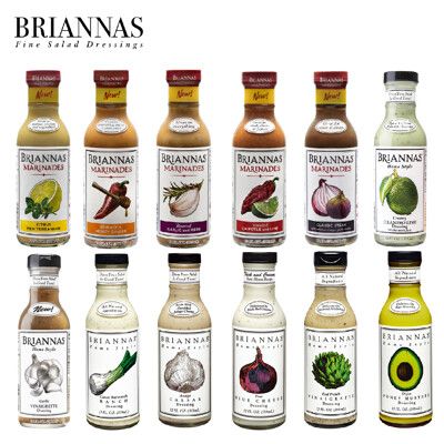 BRIANNAS 美國無麩質沙拉醬烤肉醬 355ml 凱薩醬/蜂蜜芥末醬/經典牛排醬/油醋醬