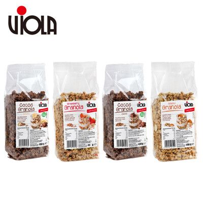 Viola 德國蜂蜜烤脆穀片 400g 經典可可/經典杏仁/草莓/可可香蕉片