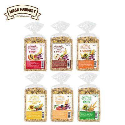 Mega Harvest 德國天然穀片 500g 什錦榛果/什錦水果/向日葵籽/什錦/原味/早餐莓果