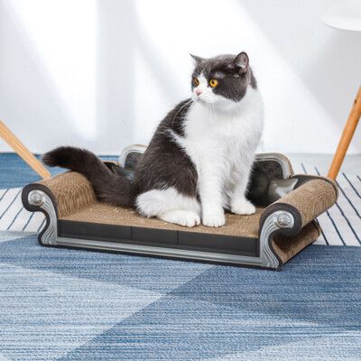 高貴沙發造型貓爪板 貓咪玩具 磨爪 貓床 睡床 貴妃椅